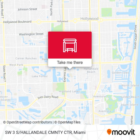 Mapa de SW 3 S/HALLANDALE CMNTY CTR