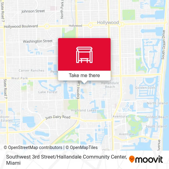 Southwest 3rd Street / Hallandale Community Center map