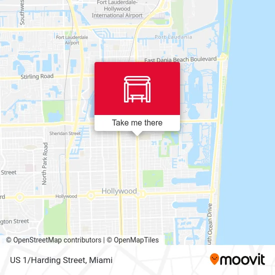 US 1/Harding Street map
