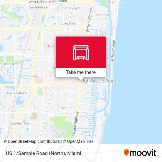 US 1/Sample Road (North) map