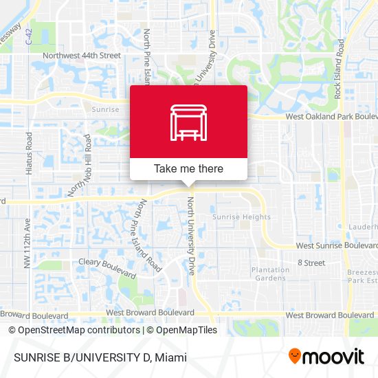 Sunrise B/University D map