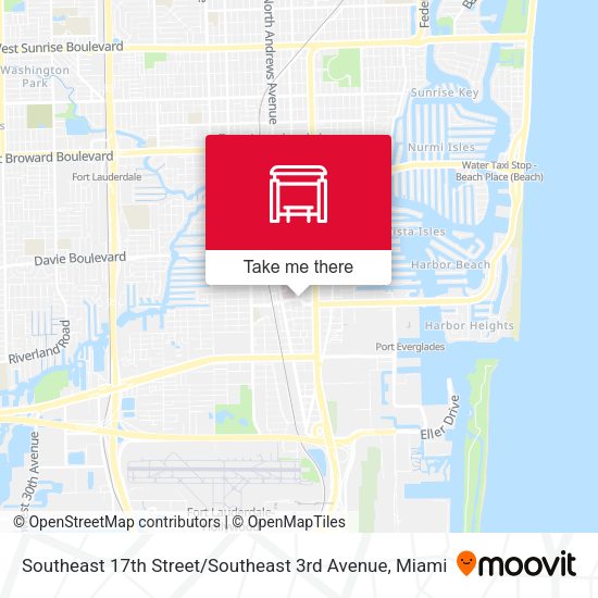 Southeast 17th Street / Southeast 3rd Avenue map