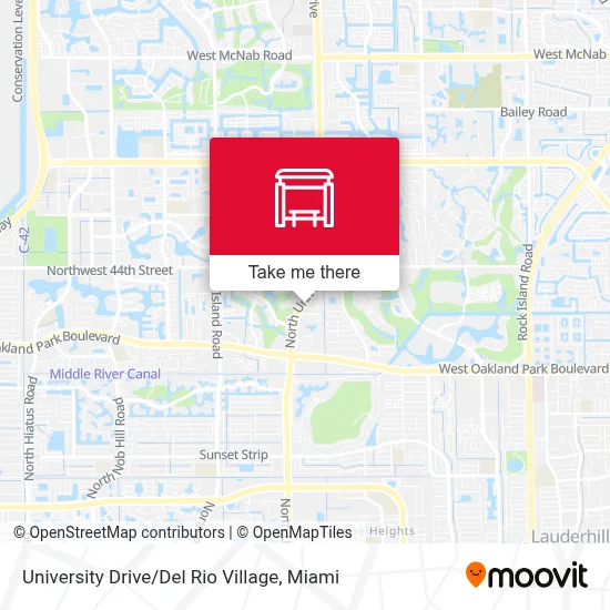 University Drive / Del Rio Village map