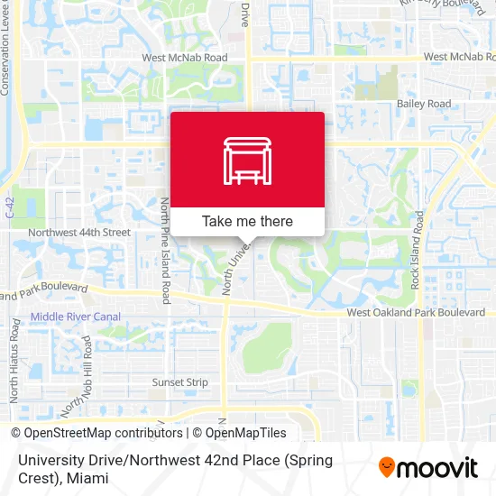 University Drive / Northwest 42nd Place (Spring Crest) map