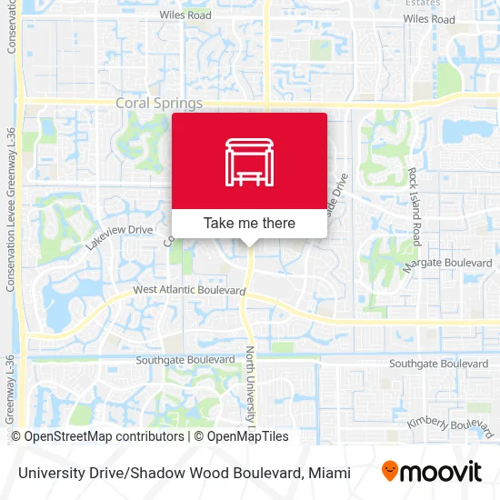University Drive / Shadow Wood Boulevard map