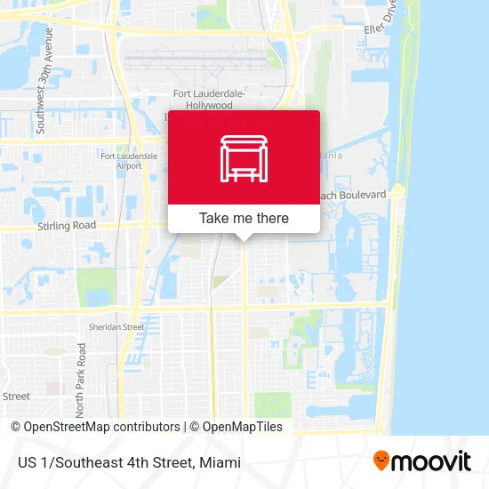 Mapa de US 1/Southeast 4th Street