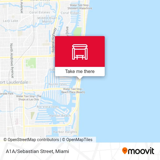 A1A/Sebastian Street map