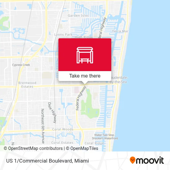US 1/Commercial Boulevard map