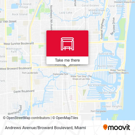 Andrews Avenue / Broward Boulevard map
