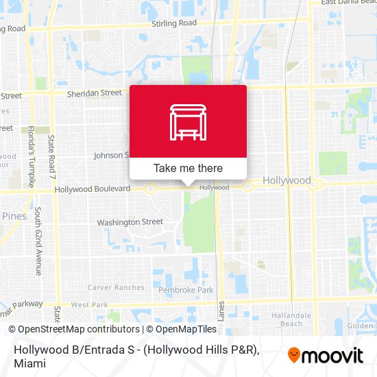 Hollywood B / Entrada S - (Hollywood Hills P&R) map