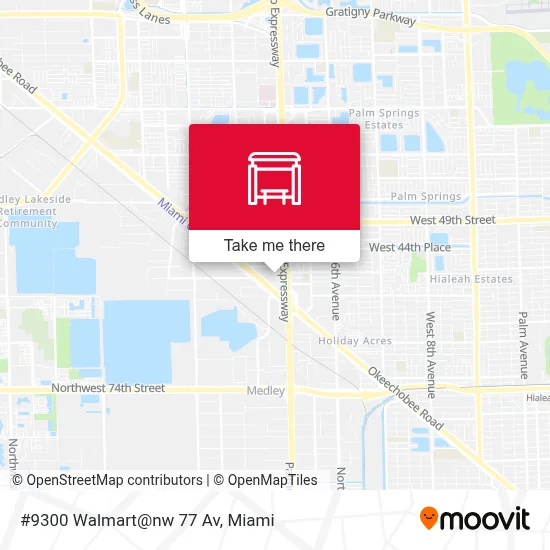 #9300 Walmart@nw 77 Av map