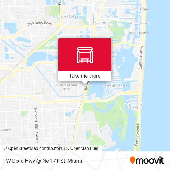 W Dixie Hwy @ Ne 171 St map