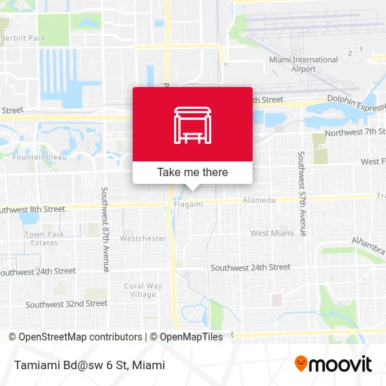 Tamiami Bd@sw 6 St map