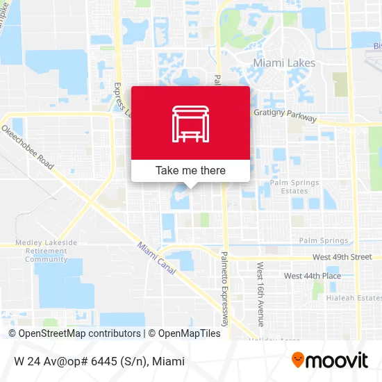 W 24 Av@op# 6445 (S/n) map