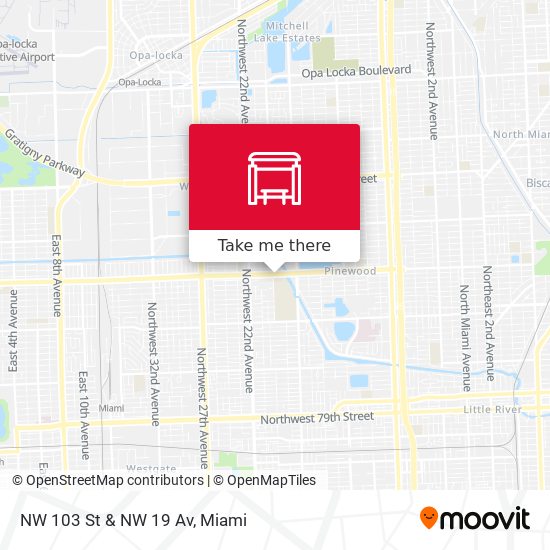 Mapa de NW 103 St & NW 19 Av