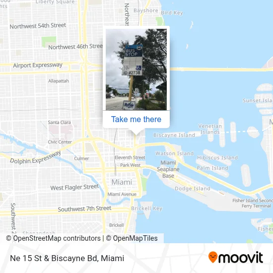 Ne 15 St & Biscayne Bd map