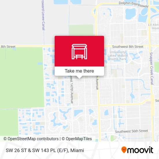 SW 26 ST & SW 143 PL (E/F) map