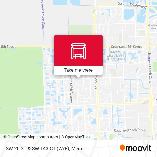 SW 26 ST & SW 143 CT (W/F) map