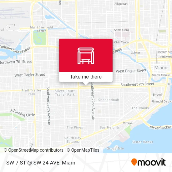 Mapa de SW 7 ST @ SW 24 AVE