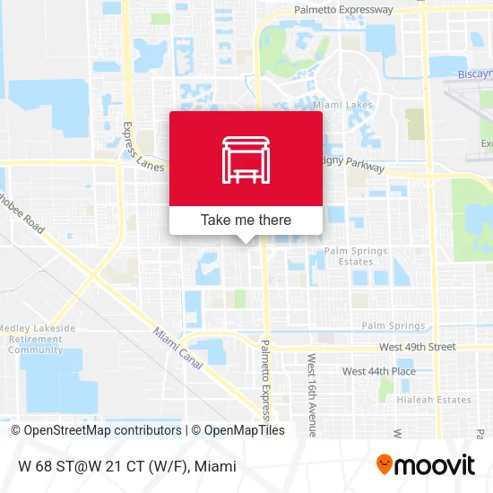 W 68 ST@W 21 CT (W/F) map