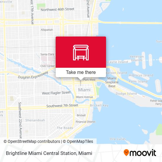 Mapa de Brightline Miami Central Station