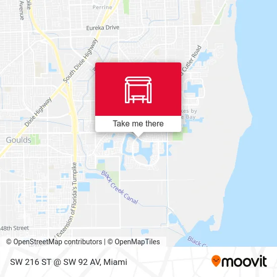SW 216 ST @ SW 92 AV map
