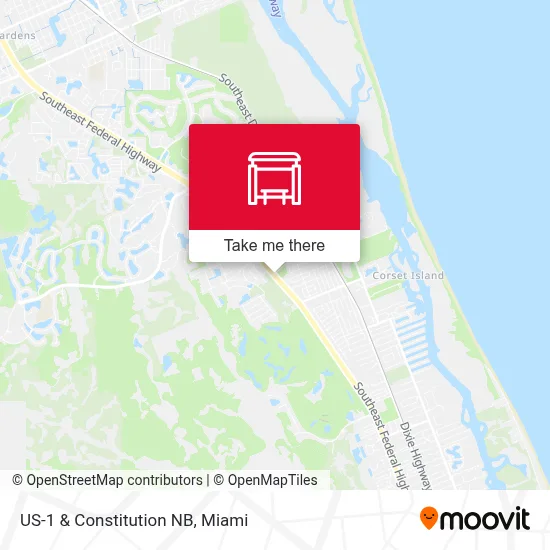 US-1 & Constitution NB map