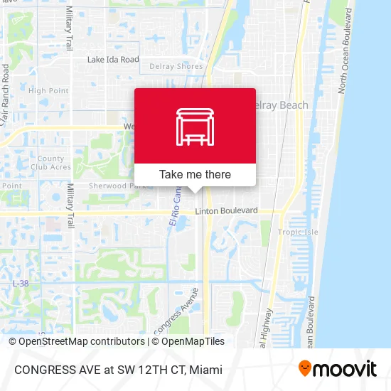 CONGRESS AVE at  SW 12TH CT map