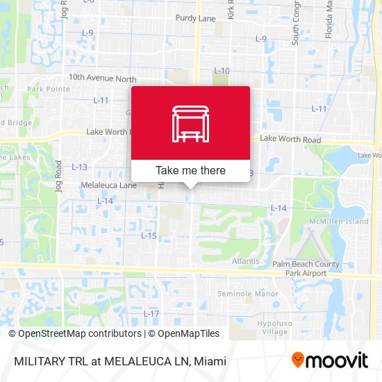 MILITARY TRL at MELALEUCA LN map