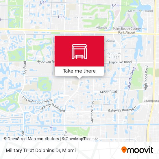 Military Trl at  Dolphins Dr map