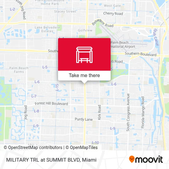 MILITARY TRL at SUMMIT BLVD map