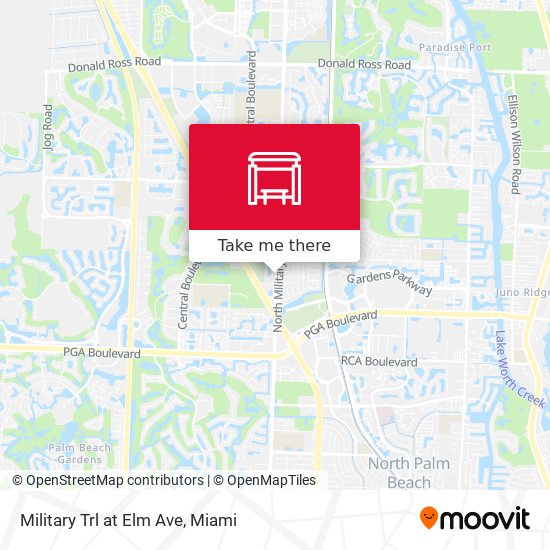 Military Trl at Elm Ave map