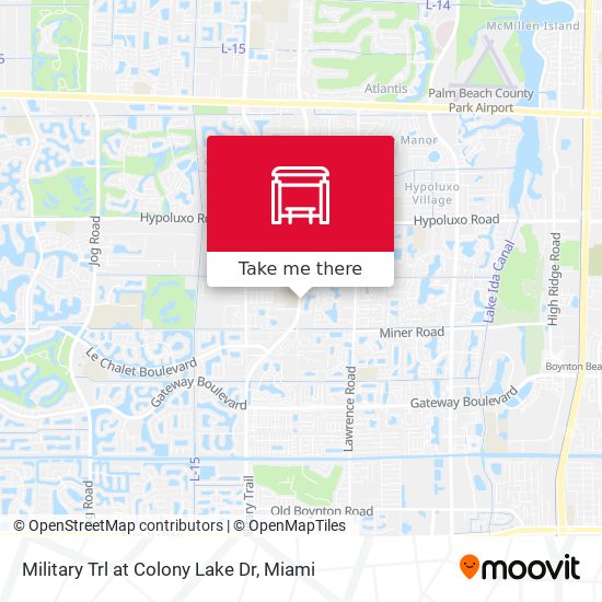 Military Trl at  Colony Lake Dr map