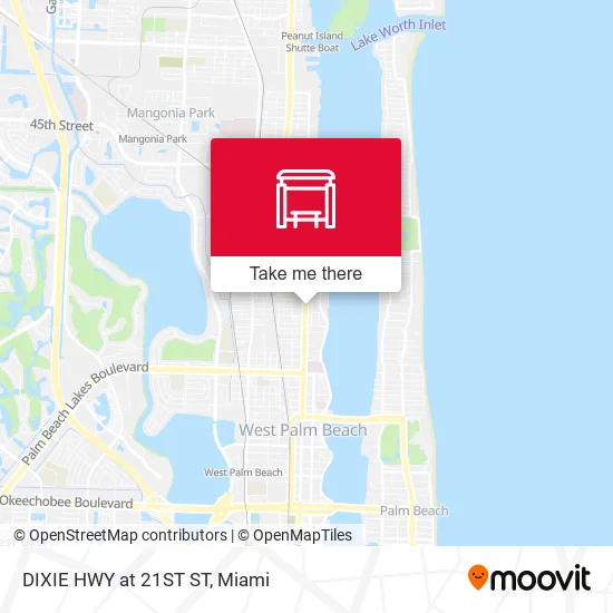 DIXIE HWY at 21ST ST map