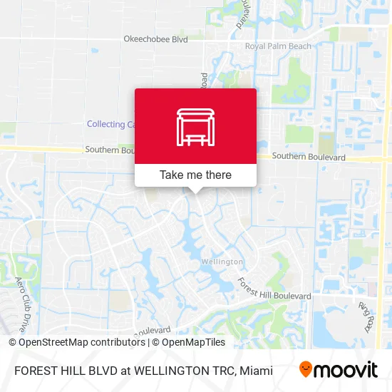 FOREST HILL BLVD at WELLINGTON TRC map