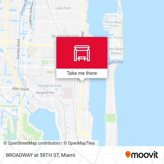BROADWAY at 58TH ST map