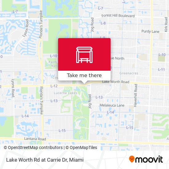Lake Worth Rd at Carrie Dr map