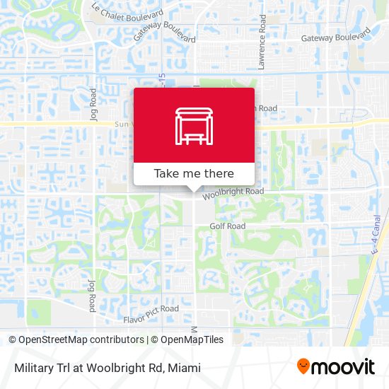 Military Trl at  Woolbright  Rd map