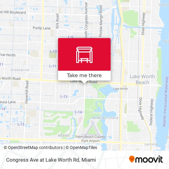 Mapa de CONGRESS AVE at  LAKE WORTH RD