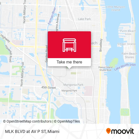 MLK BLVD at  AV P ST map