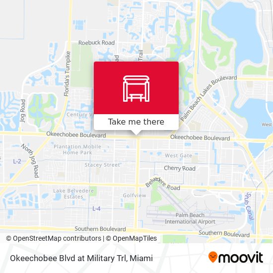 Okeechobee Blvd at Military Trl map