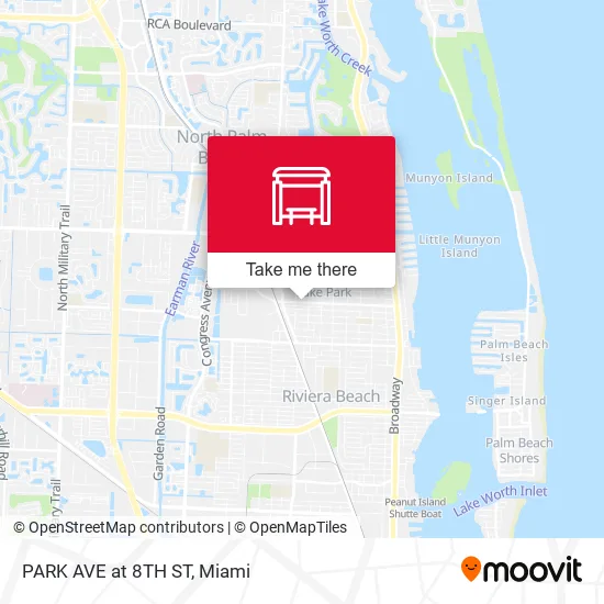 Mapa de PARK AVE at 8TH ST