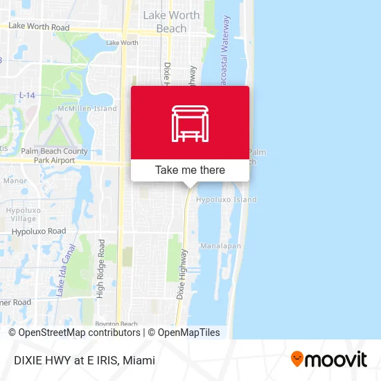 DIXIE HWY at E IRIS map