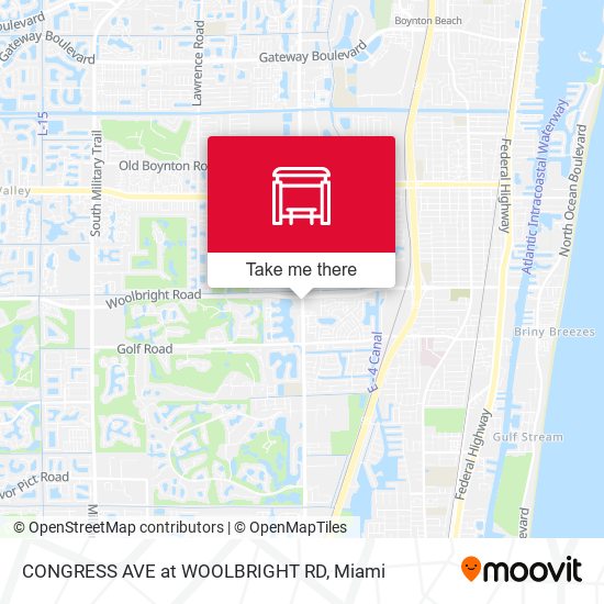 Congress Ave at  Woolbright Rd map