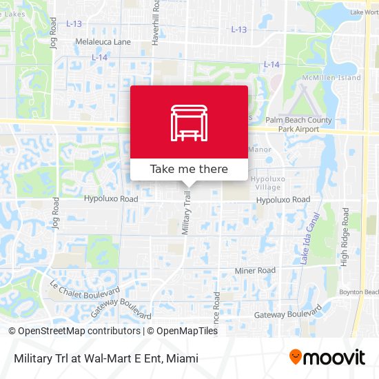 Military Trl at Wal-Mart E Ent map