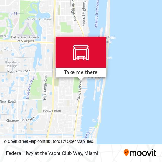 Federal Hwy at the Yacht Club Way map