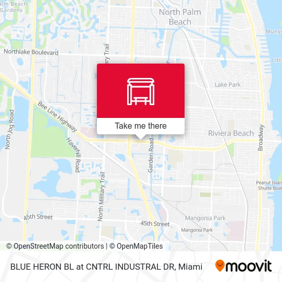 BLUE HERON  BL at CNTRL INDUSTRAL DR map