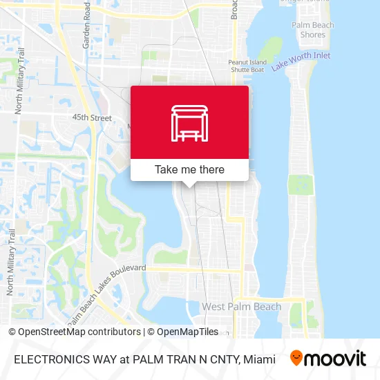 ELECTRONICS WAY at PALM TRAN N CNTY map