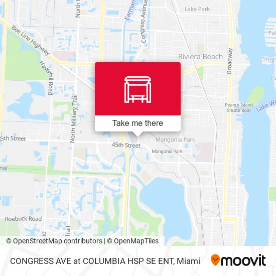 CONGRESS AVE at  COLUMBIA HSP SE ENT map
