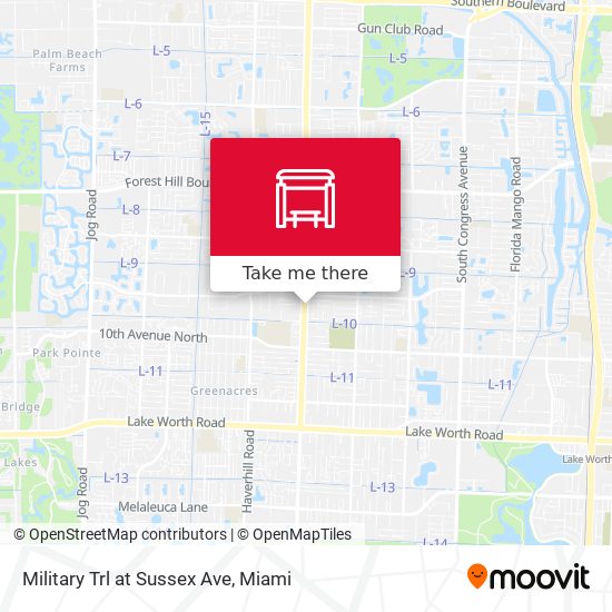 Military Trl at Sussex Ave map